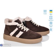 Черевики жіночі на зиму (6 пар р.36-41) коричневий  "ERIKA"