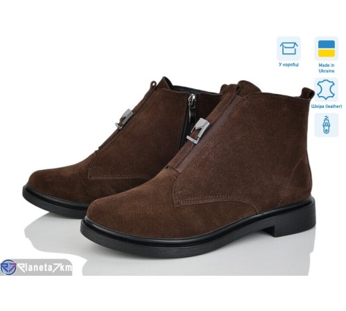 Черевики жіночі на зиму (6 пар р.37-40) коричневий  "Linda"