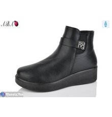 Черевики жіночі на зиму (8 пар р.37-43) чорний  "Aba"