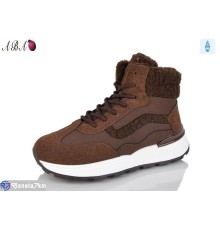 Черевики жіночі на зиму (8 пар р.36-41) коричневий  "Aba"