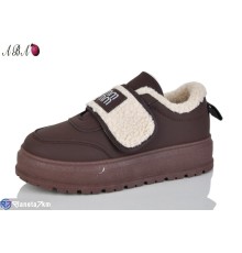Туфлі жіночі на зиму (8 пар р.36-41) коричневий  "Aba"