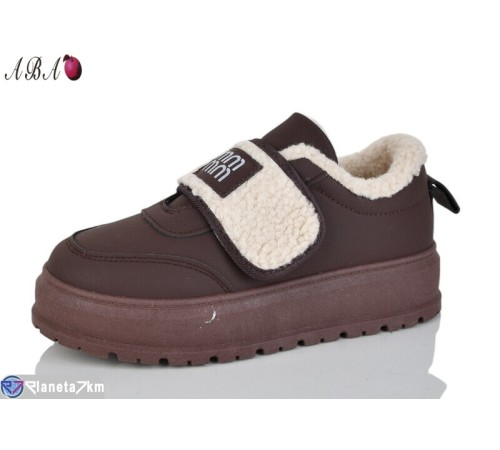 Туфлі жіночі на зиму (8 пар р.36-41) коричневий  "Aba"