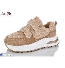 Кросівки жіночі на зиму (8 пар р.36-41) коричневий  "Aba"