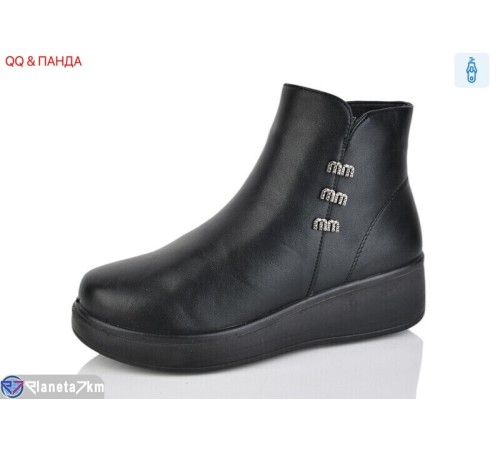 Черевики жіночі на зиму (8 пар р.37-43) чорний  "QQ&Панда" Черевики жіночі на зиму (8 пар р.37-43) чорний  "QQ&Панда"