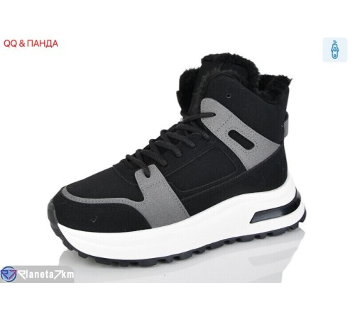 Черевики жіночі на зиму (8 пар р.36-41) чорний  "QQ&Панда"