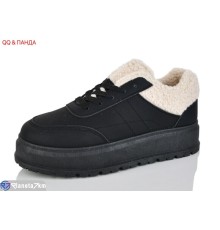 Кросівки жіночі на зиму (8 пар р.36-41) чорний  "QQ&Панда"