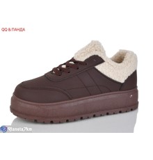 Кросівки жіночі на зиму (8 пар р.36-41) коричневий  "QQ&Панда"