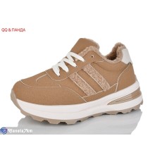Кросівки жіночі на зиму (8 пар р.36-41) коричневий  "QQ&Панда"