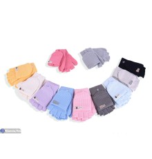 Рукавиці дитячі на весну/осінь (12 шт. р.сетка 6-8) мікс  "RUBIBAS"