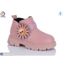 Черевики дитячі на зиму (12 пар р.26-30) рожевий  "Леопард"