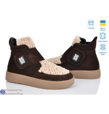 Черевики жіночі на зиму (6 пар р.36-41) коричневий  "ERIKA"