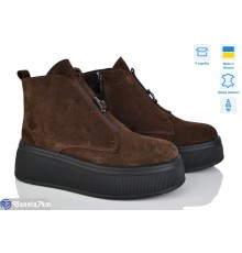 Черевики жіночі на зиму (6 пар р.36-40) коричневий  "Linda"