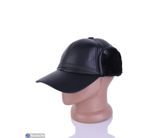 Кепка чоловіча на зиму (5 шт. р.сетка 56-60) чорний  "DOMINGO"