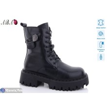 Черевики жіночі на зиму (6 пар р.36-41) чорний  "Aba"