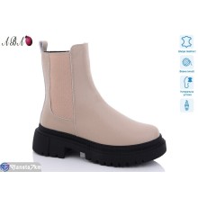 Черевики жіночі на зиму (6 пар р.36-41) бежевий  "Aba"