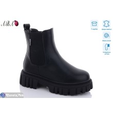 Черевики жіночі на зиму (6 пар р.36-41) чорний  "Aba"