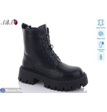 Черевики жіночі на зиму (6 пар р.36-41) чорний  "Aba"