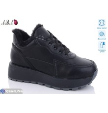 Черевики жіночі на зиму (8 пар р.36-41) чорний  "Aba"