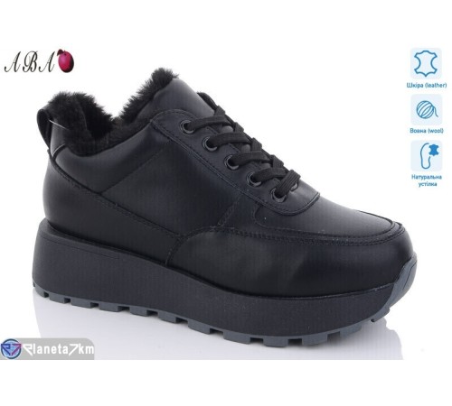 Черевики жіночі на зиму (8 пар р.36-41) чорний  "Aba"