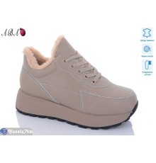 Черевики жіночі на зиму (8 пар р.36-41) коричневий  "Aba"