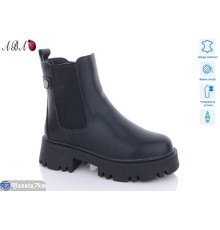 Черевики жіночі на зиму (6 пар р.36-41) чорний  "Aba"