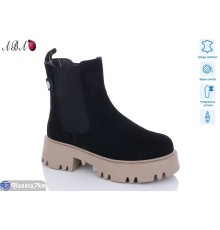 Черевики жіночі на зиму (6 пар р.36-41) чорний  "Aba"