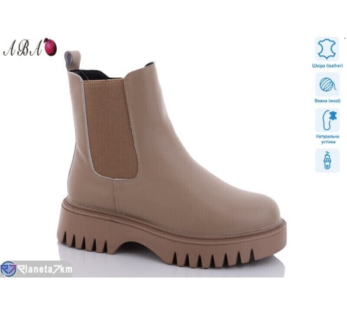 Черевики жіночі на зиму (6 пар р.36-41) коричневий  "Aba"