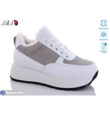 Кросівки жіночі на зиму (8 пар р.36-41) білий  "Aba"