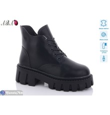 Черевики жіночі на зиму (6 пар р.36-41) чорний  "Aba"