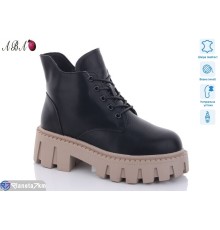 Черевики жіночі на зиму (6 пар р.36-41) чорний  "Aba"