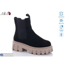 Черевики жіночі на зиму (6 пар р.36-41) чорний  "Aba"