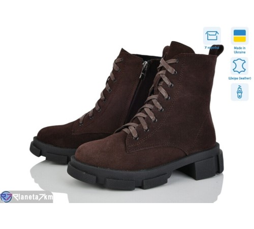 Черевики жіночі на весну/осінь (6 пар р.36-41) коричневий  "FOX"