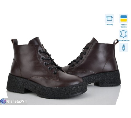 Черевики жіночі на весну/осінь (6 пар р.36-41) коричневий  "FOX"