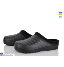 Жіночі сабо на зиму (6 пар р.37-41) чорний  "LEO"