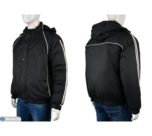 Куртка чоловіча на зиму (5 шт. р.сетка L-4XL) чорний  "Mirella"