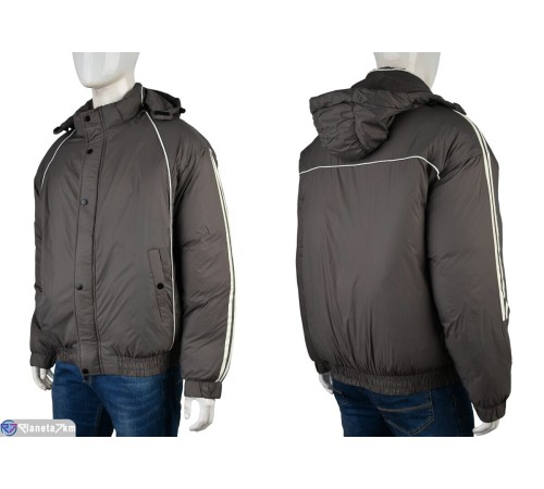 Куртка чоловіча на зиму (5 шт. р.сетка L-4XL) сірий  "Mirella"