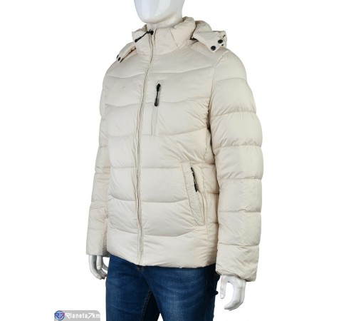 Куртка чоловіча на зиму (6 шт. р.сетка 46-56) бежевий  "Mirella"