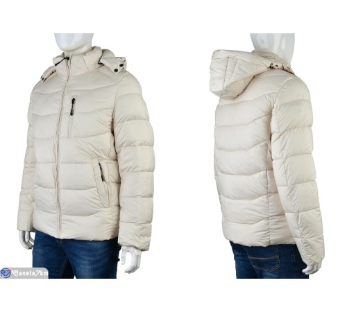 Куртка чоловіча на зиму (6 шт. р.сетка 46-56) бежевий  "Mirella"