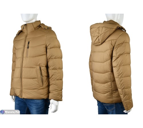 Куртка чоловіча на зиму (6 шт. р.сетка 46-56) коричневий  "Mirella"