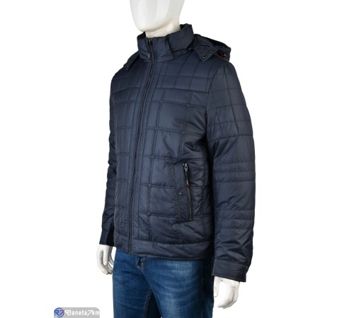 Куртка чоловіча на зиму (6 шт. р.сетка 46-56) синій  "Mirella"