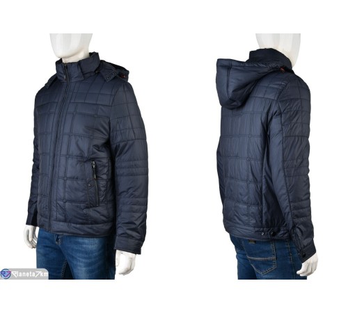 Куртка чоловіча на зиму (6 шт. р.сетка 46-56) синій  "Mirella"