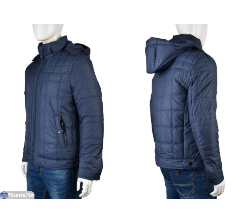 Куртка чоловіча на зиму (6 шт. р.сетка 46-56) синій  "Mirella"
