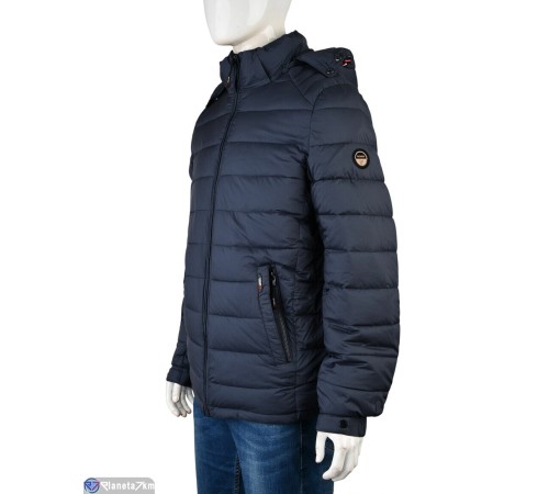 Куртка чоловіча на зиму (6 шт. р.сетка 46-56) синій  "Mirella"