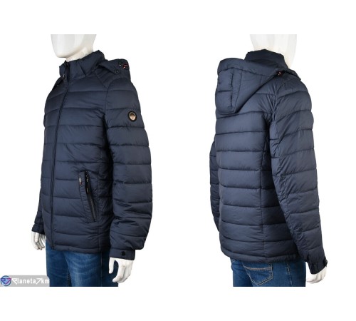 Куртка чоловіча на зиму (6 шт. р.сетка 46-56) синій  "Mirella"
