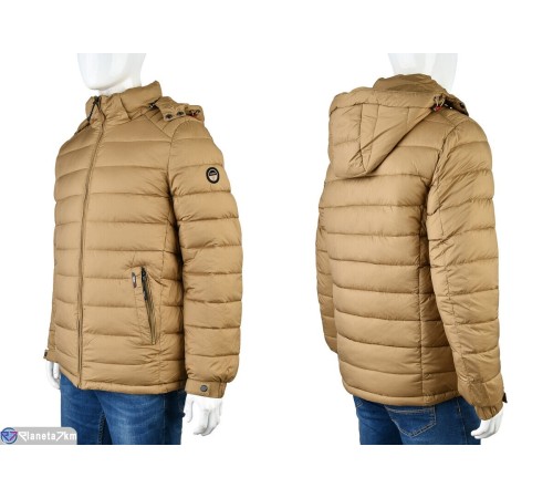 Куртка чоловіча на зиму (6 шт. р.сетка 46-56) коричневий  "Mirella"