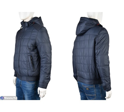 Куртка чоловіча на зиму (6 шт. р.сетка 46-56) синій  "Mirella"