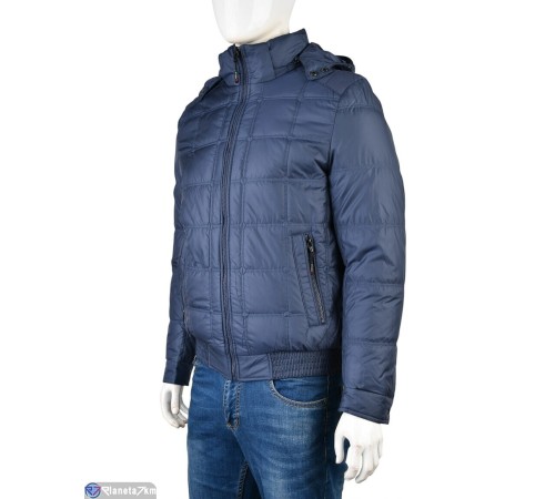 Куртка чоловіча на зиму (6 шт. р.сетка 46-56) синій  "Mirella"