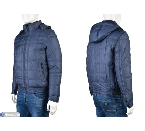Куртка чоловіча на зиму (6 шт. р.сетка 46-56) синій  "Mirella"