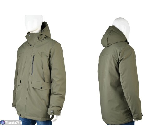 Куртка чоловіча на зиму (5 шт. р.сетка M-3XL) зелений  "Mirella"