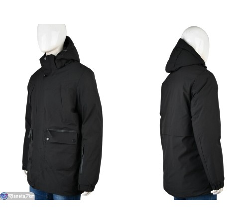 Куртка чоловіча на зиму (5 шт. р.сетка M-3XL) чорний  "Mirella"